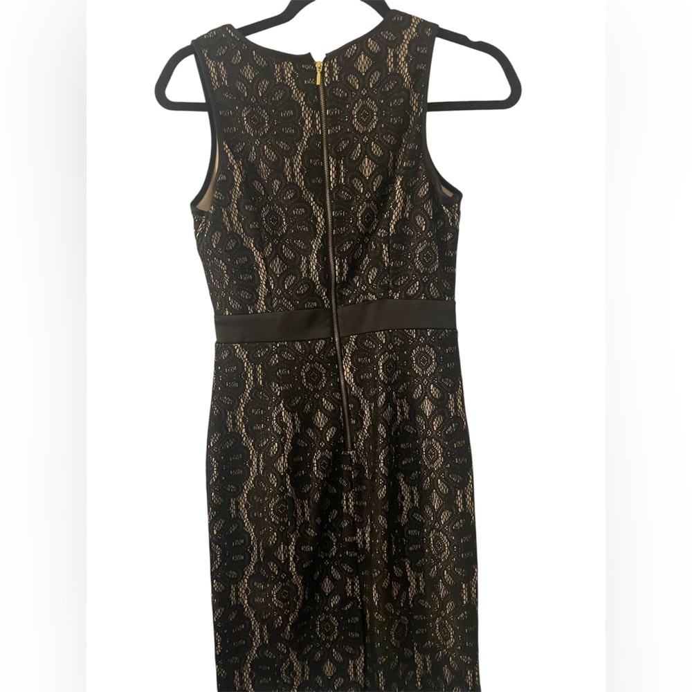 Xoxo Black and Cream Lace Mini Dress - Picture 3 of 6